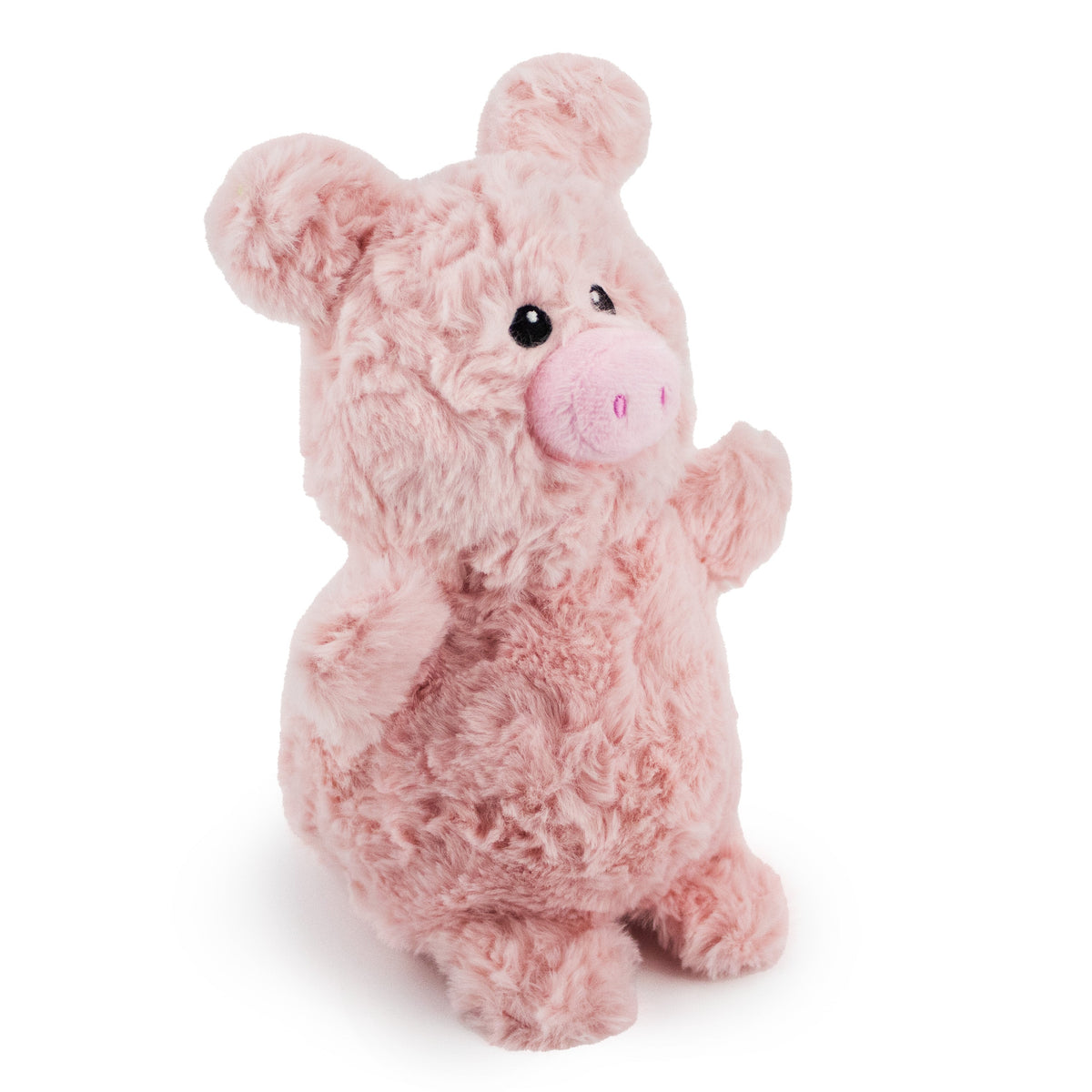 7" Oinkers w/ Squeaker Ball
(5" Squeaker Ball) plush dog toy with soft fabric, designed for gentle play and cuddling
