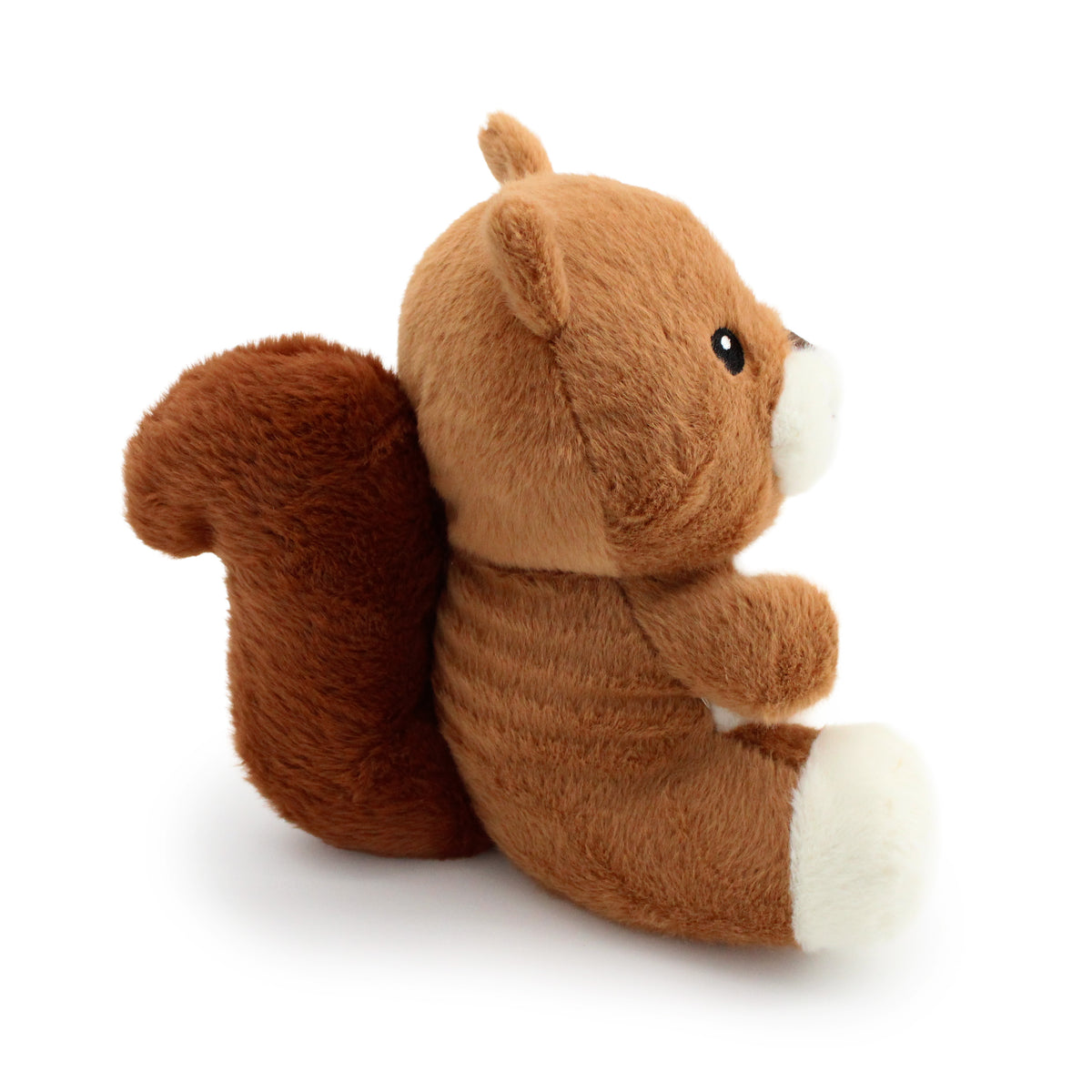 6" Nutmeg w/ Squeaker Ball plush dog toy with soft fabric, designed for gentle play and cuddling