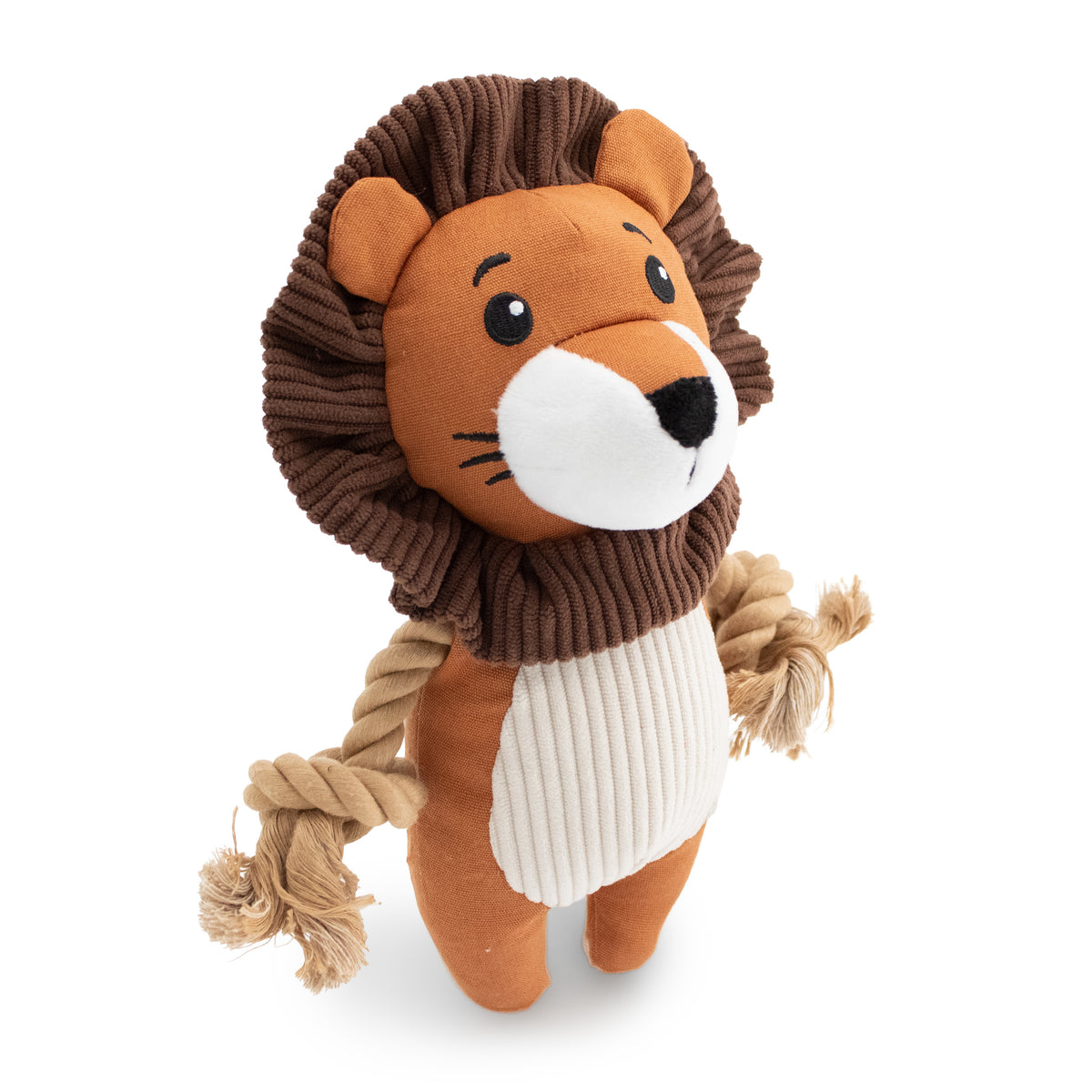 Giftable World Pet 9" Canvy Lion - canvas dog toy with squeaker and crinkle