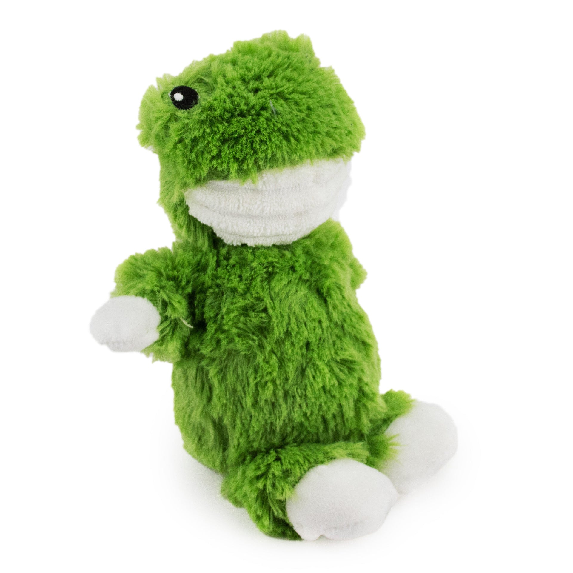 9'' Cuddle  Frog w/ Squeaker plush dog toy with soft fabric, designed for gentle play and cuddling