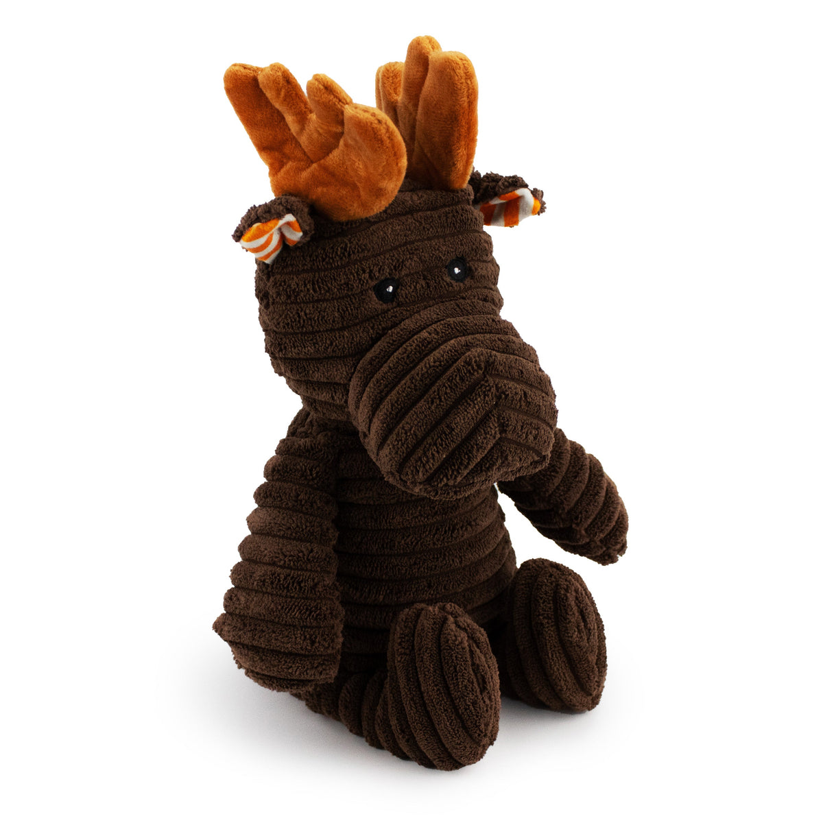 Giftable World Pet 9" Corduroy Moose w/ Honker & Crinkle - corduroy dog toy with honker and crinkle