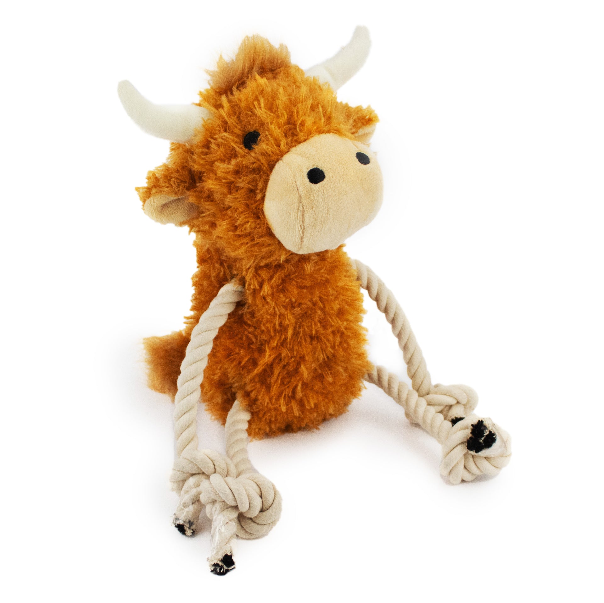 9" Penny Highland plush dog toy with soft fabric, designed for gentle play and cuddling