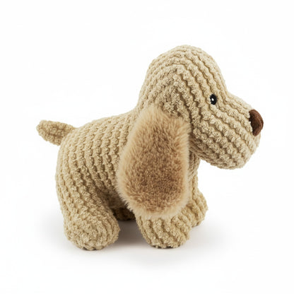 9" Welshy Spaniel w/ Squeaker & Crinkle plush dog toy with soft fabric, designed for gentle play and cuddling