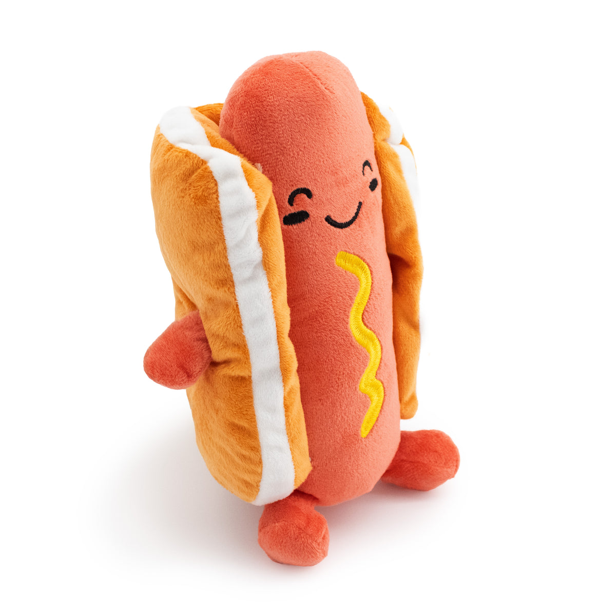 Giftable World Pet 9" Tailgate Frank w/ Squeaker & Crinkle - corduroy dog toy with squeaker and crinkle