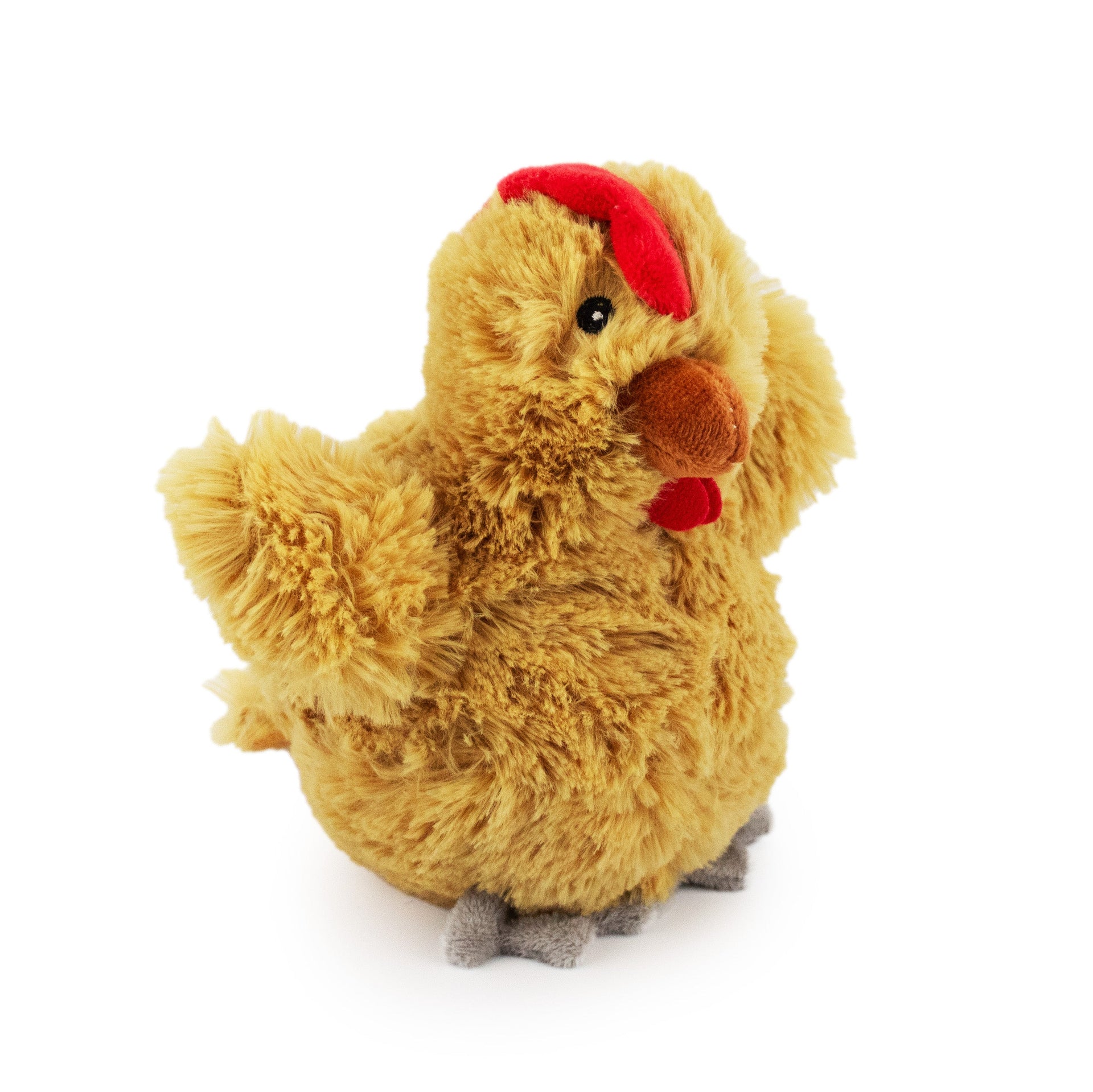 7" Chester Chic W/ Squeaker Ball plush dog toy with soft fabric, designed for gentle play and cuddling