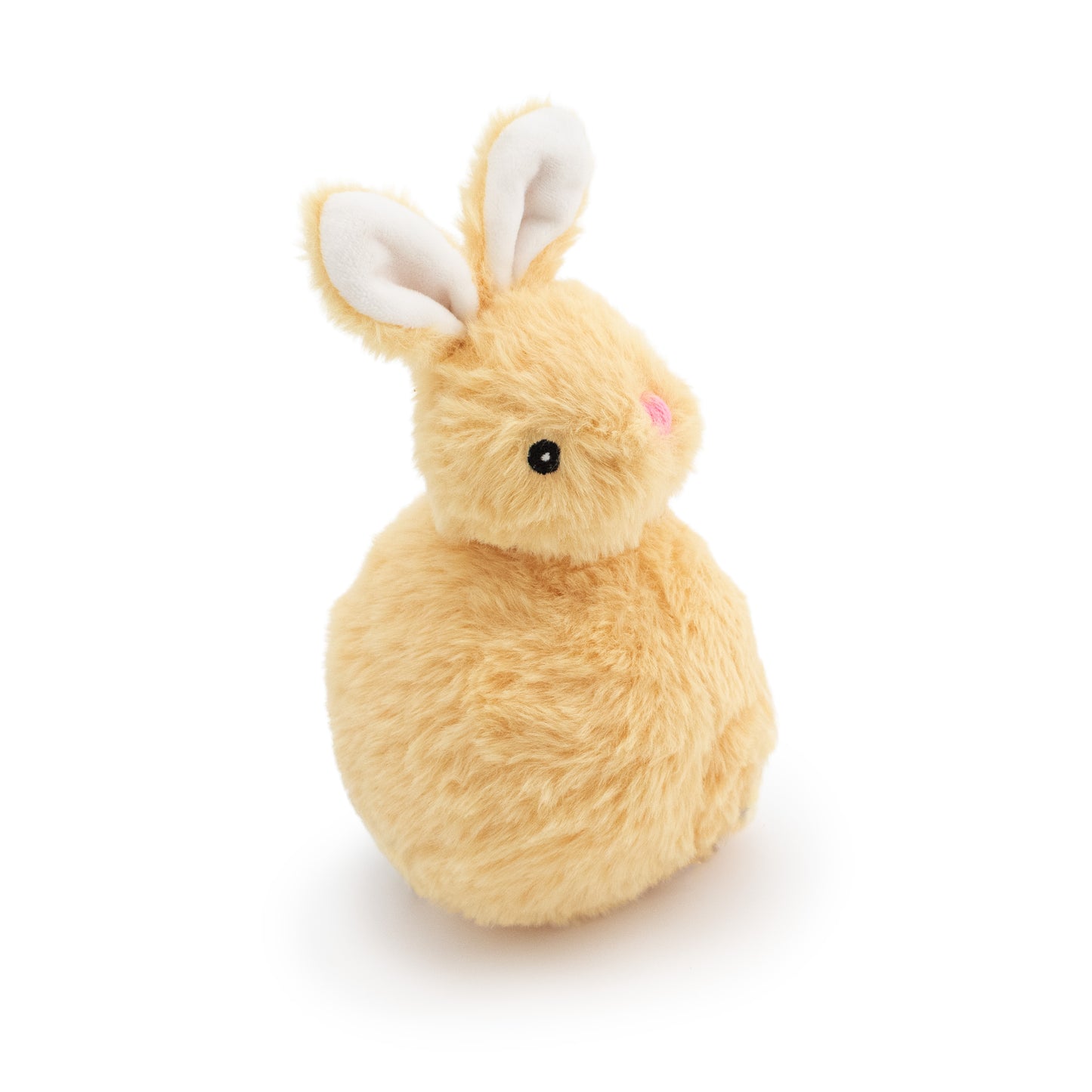 7" Tripper Bunny W/ Squeaker Ball - Tan plush dog toy with soft fabric, designed for gentle play and cuddling