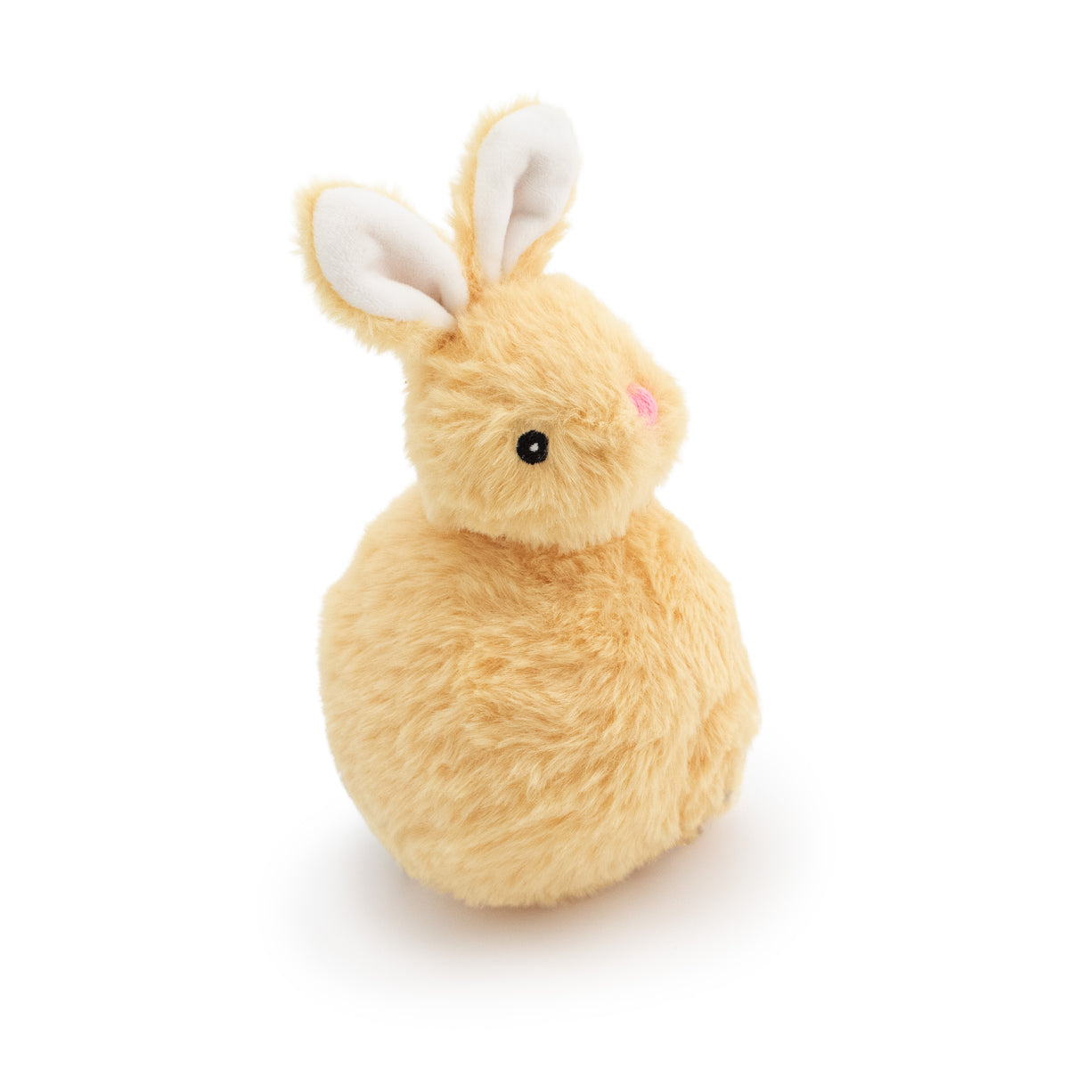 Giftable World Pet 7" Tripper Bunny W/ Squeaker Ball - Tan - plush dog toy with squeaker ball
