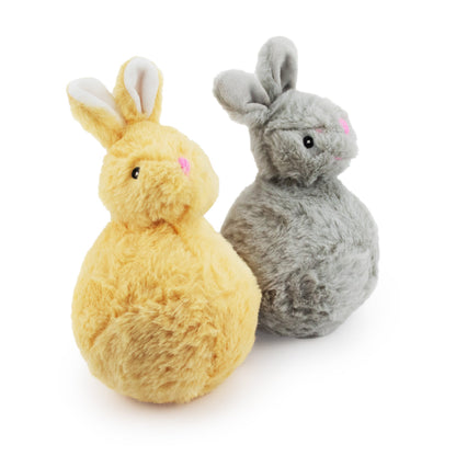 Giftable World Pet 7" Tripper Bunny W/Squeaker Ball - plush dog toy with squeaker ball