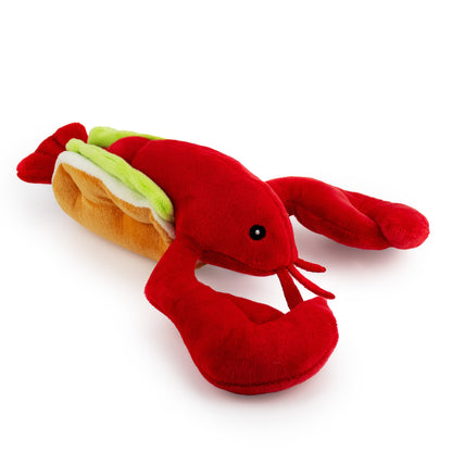 Giftable World Pet 12" Lobster Roll w/ Squeaker and Crinkle - plush dog toy with squeaker and crinkle