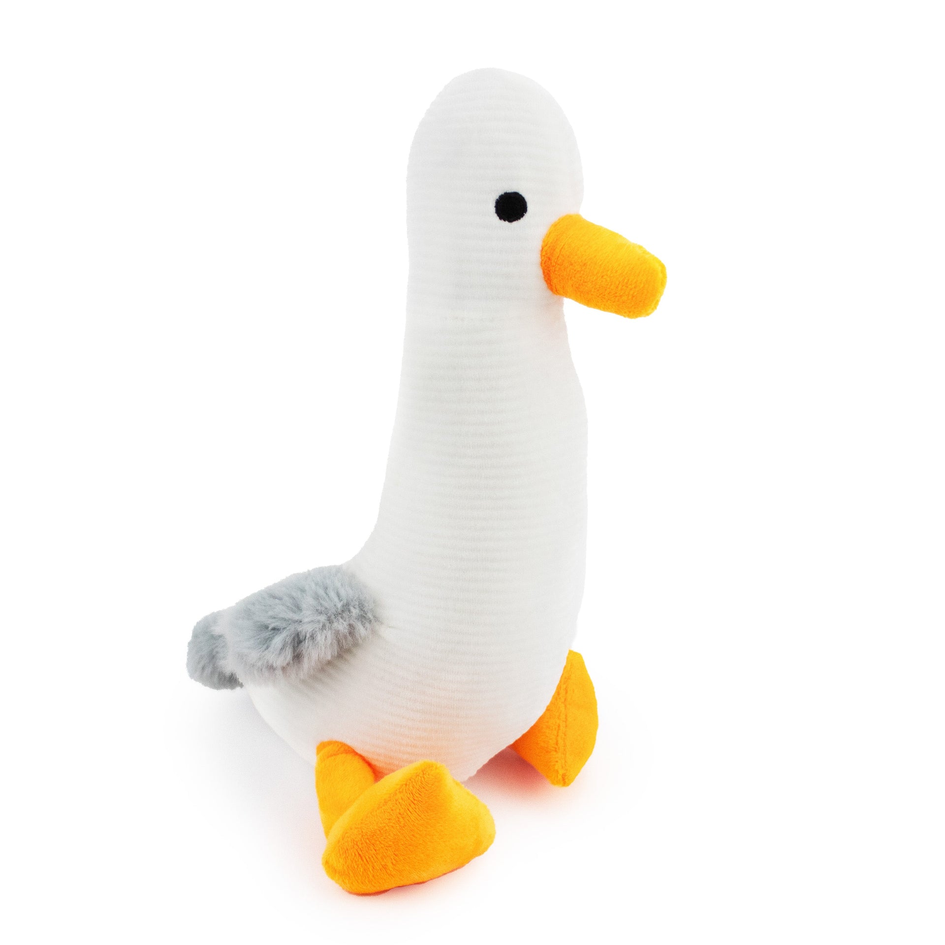 9" Sigmund Seagull plush dog toy with soft fabric, designed for gentle play and cuddling