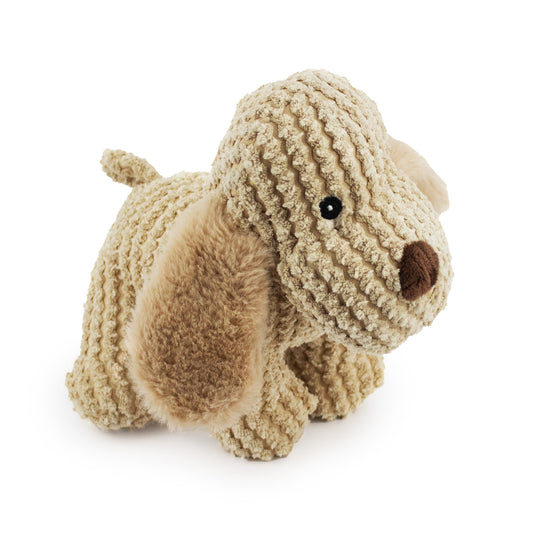 9" Welshy Spaniel w/ Squeaker & Crinkle plush dog toy with soft fabric, designed for gentle play and cuddling