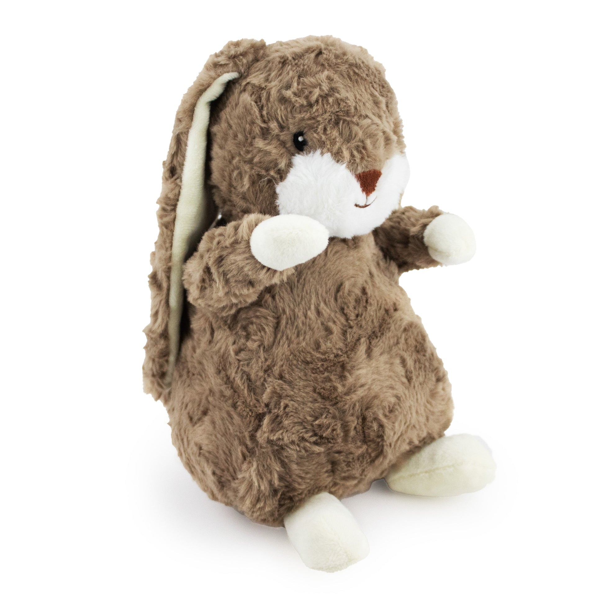 9" Bunny Boop w/ Squeaker & Crinkle - Choco plush dog toy with soft fabric, designed for gentle play and cuddling