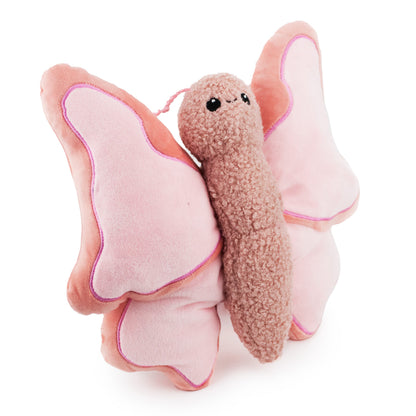 Giftable World Pet 10" Sunnywing w/ Squeaker & Crinkle- Rose - plush dog toy with squeaker and crinkle