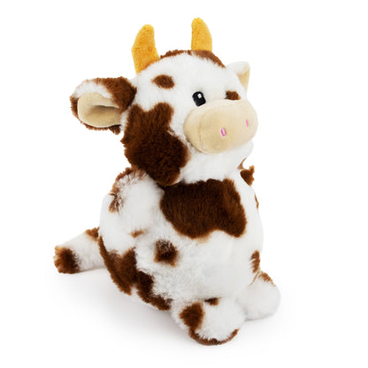 7" Moozie w/ Squeaker Ball-

(5" Squeaker Ball) plush dog toy with soft fabric, designed for gentle play and cuddling