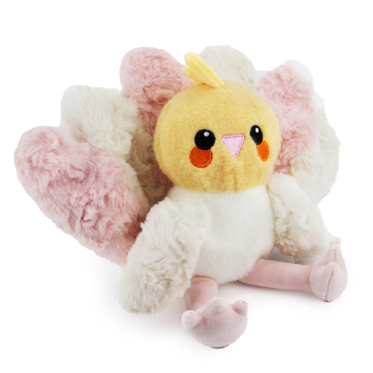 Giftable World Pet 9" Tutu the Cockatoo w/ squeaker ball & crinkle - plush dog toy with squeaker ball and crinkle