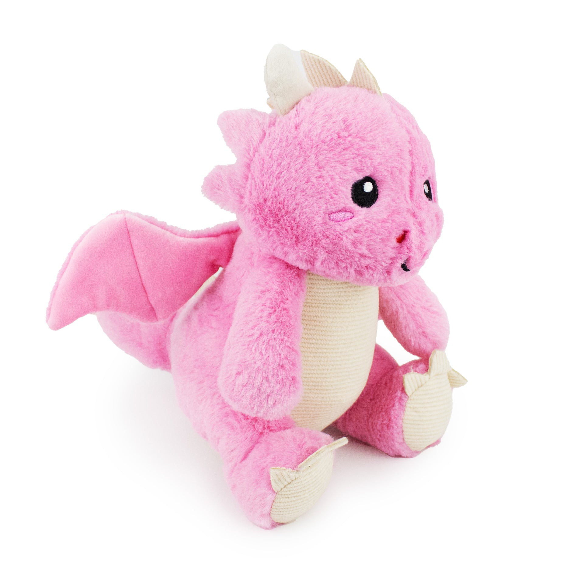 9" Berryflame w/  squeaker ball  and crinkle plush dog toy with soft fabric, designed for gentle play and cuddling