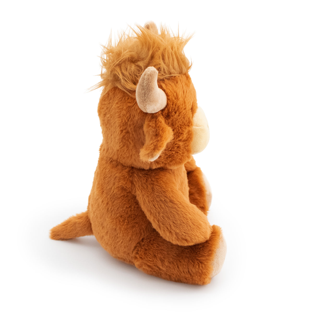 10" Fergus Moo w/ Squeaker & Crinkle plush dog toy with soft fabric, designed for gentle play and cuddling