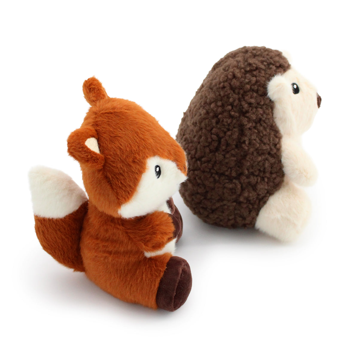 6" Wildings w/ Squeaker Ball- 2 pack plush dog toy with soft fabric, designed for gentle play and cuddling