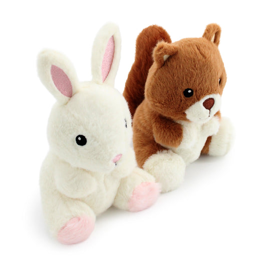 6" Nestlings w/ Squeaker Ball- 2 pack plush dog toy with soft fabric, designed for gentle play and cuddling