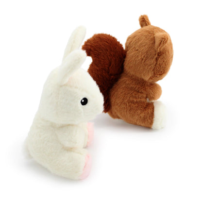 6" Nestlings w/ Squeaker Ball- 2 pack plush dog toy with soft fabric, designed for gentle play and cuddling