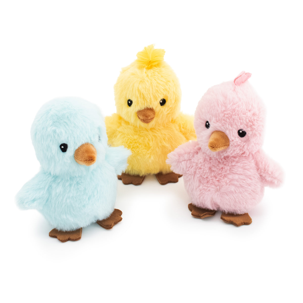 Giftable World Pet 4.5" Tweeties w/ Squeaker - 3 Pack - plush dog toy with squeaker