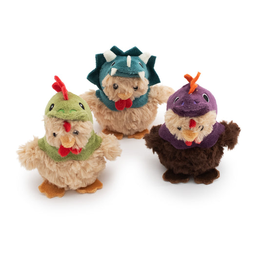 Giftable World Pet 5" Dino Nuggies w/ Squeaker - 3 pack - plush dog toy with squeaker