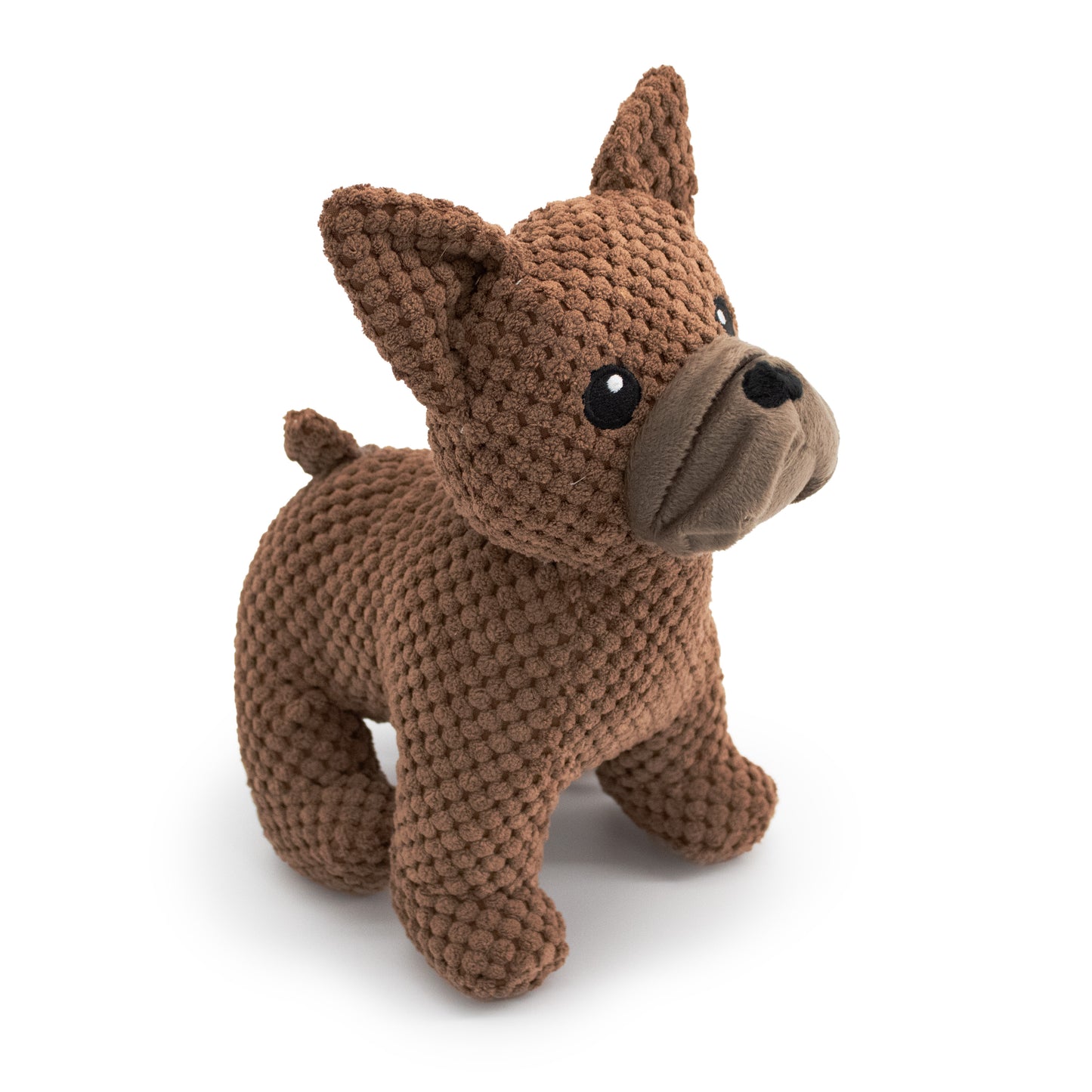 9" Chestnut w/ Squeaker & Crinkle plush dog toy with soft fabric, designed for gentle play and cuddling