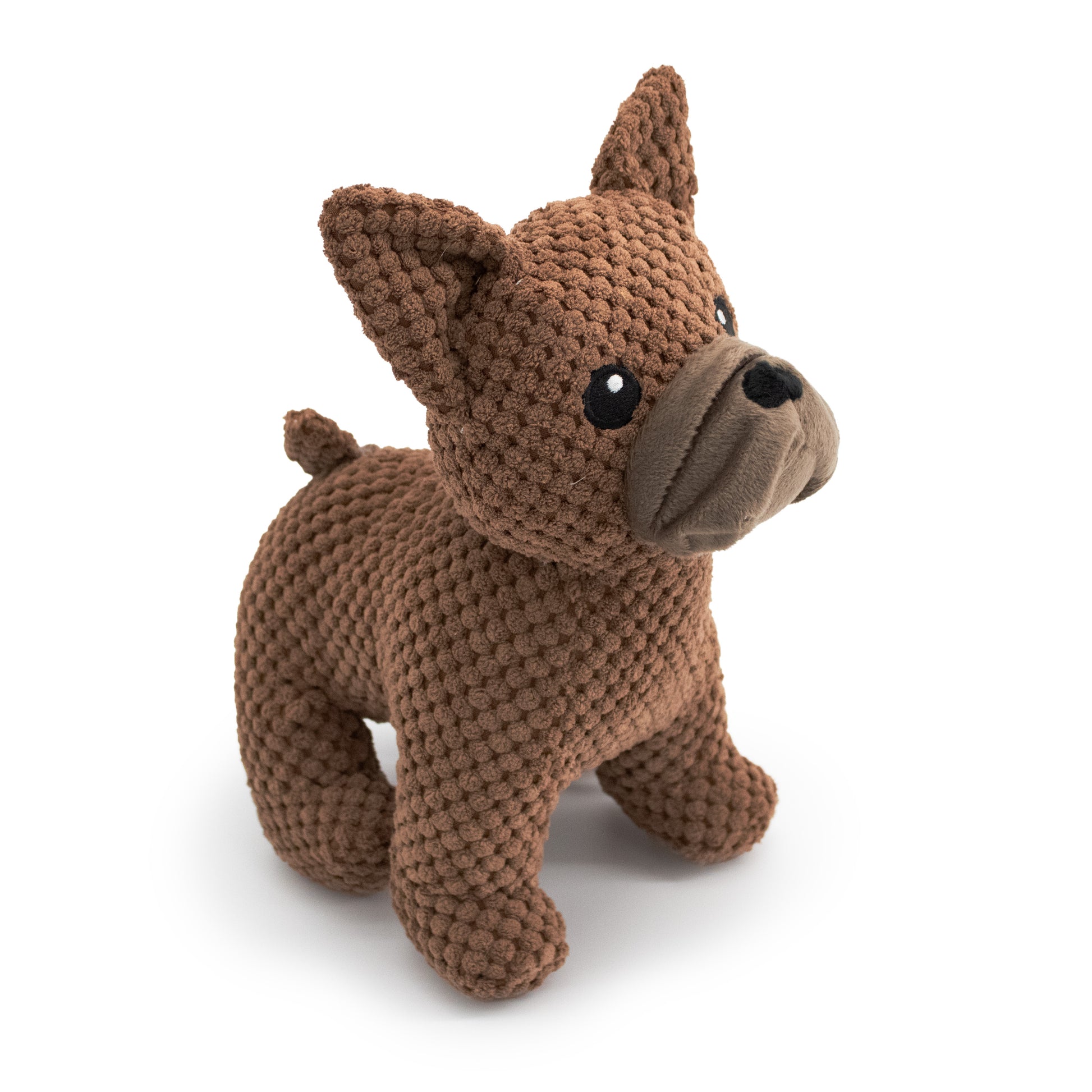 9" Chestnut w/ Squeaker & Crinkle plush dog toy with soft fabric, designed for gentle play and cuddling