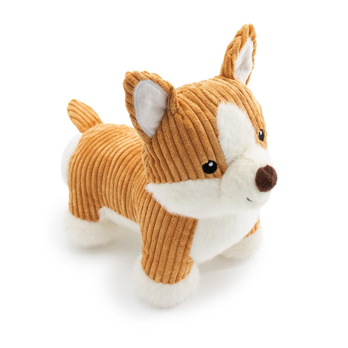 Giftable World Pet 11" Thiccums w/ Squeaker & Crinkle - corduroy dog toy with squeaker and crinkle
