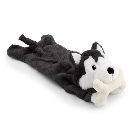 Giftable World Pet 18" Atlas Flattie w/ Squeaker Ball - plush dog toy with squeaker ball and crinkle