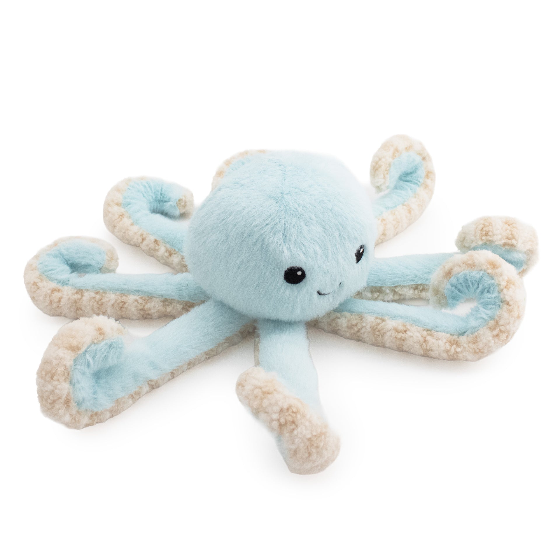 12" Cove Octo w/ Squeaker Ball & Crinkle plush dog toy with soft fabric, designed for gentle play and cuddling