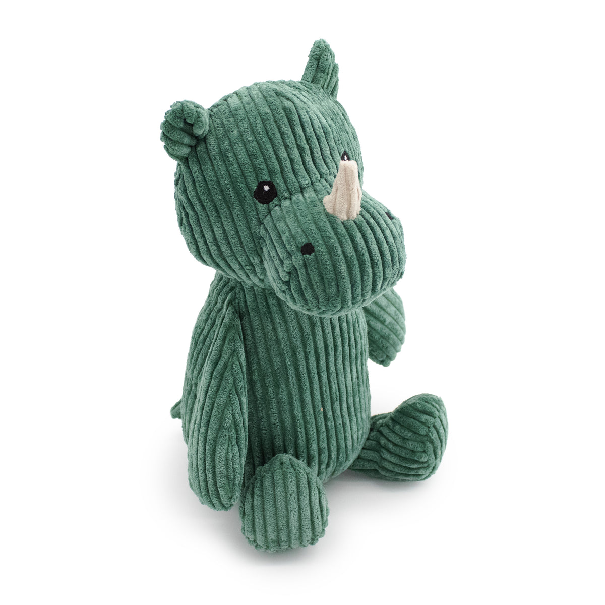 Giftable World Pet 9" Tank Rhino w/ Squeaker & Crinkle - corduroy dog toy with squeaker and crinkle