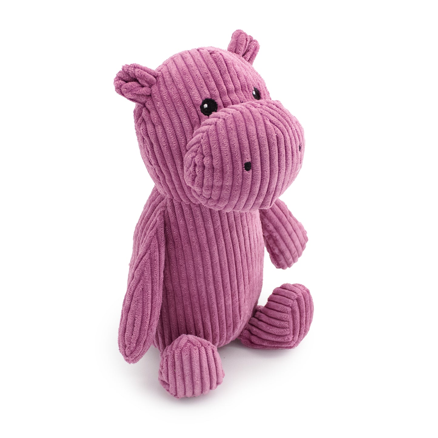 9" Pippa Hippo w/ Squeaker & Crinkle plush dog toy with soft fabric, designed for gentle play and cuddling