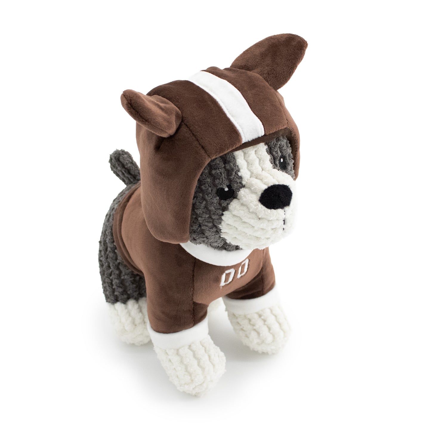 9" Linepawker w/ Squeaker & Crinkle plush dog toy with soft fabric, designed for gentle play and cuddling
