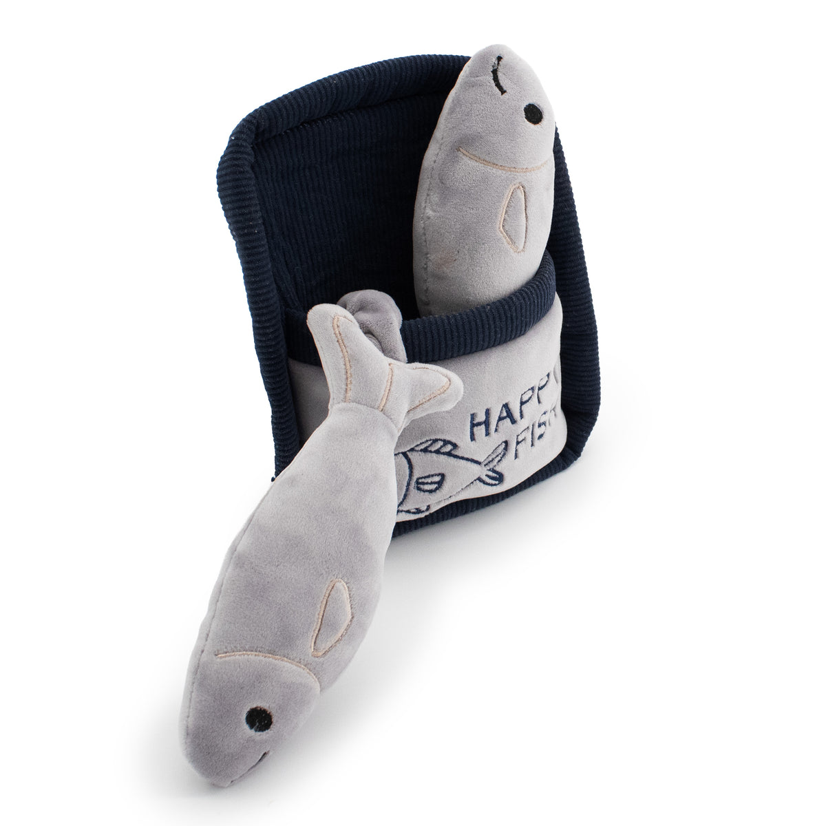 Giftable World Pet 7" Tiny Tin Tails w/ Squeaker & Crinkle - 3 Pack - plush dog toy with squeaker and crinkle