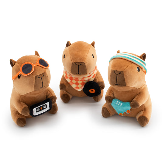 Giftable World Pet 6" Hi-Fi Capys w/ Squeaker - 3 Pack - plush dog toy with squeaker