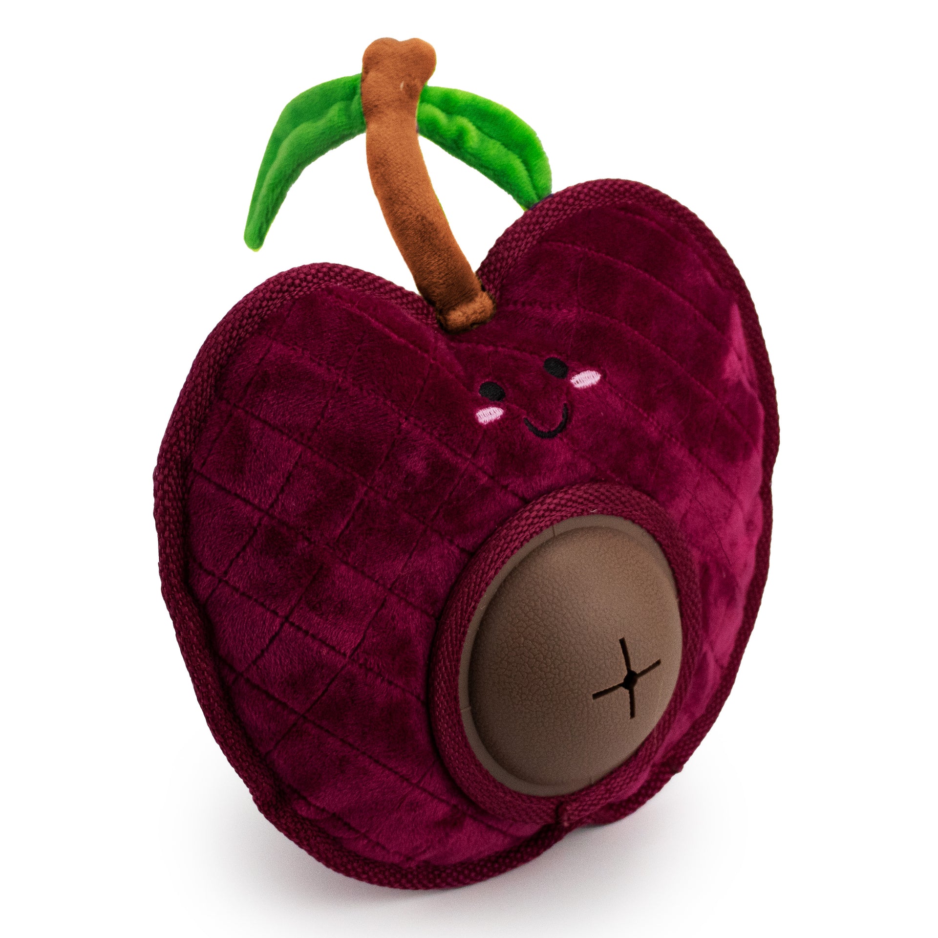 10" Cherrypit plush dog toy with soft fabric, designed for gentle play and cuddling