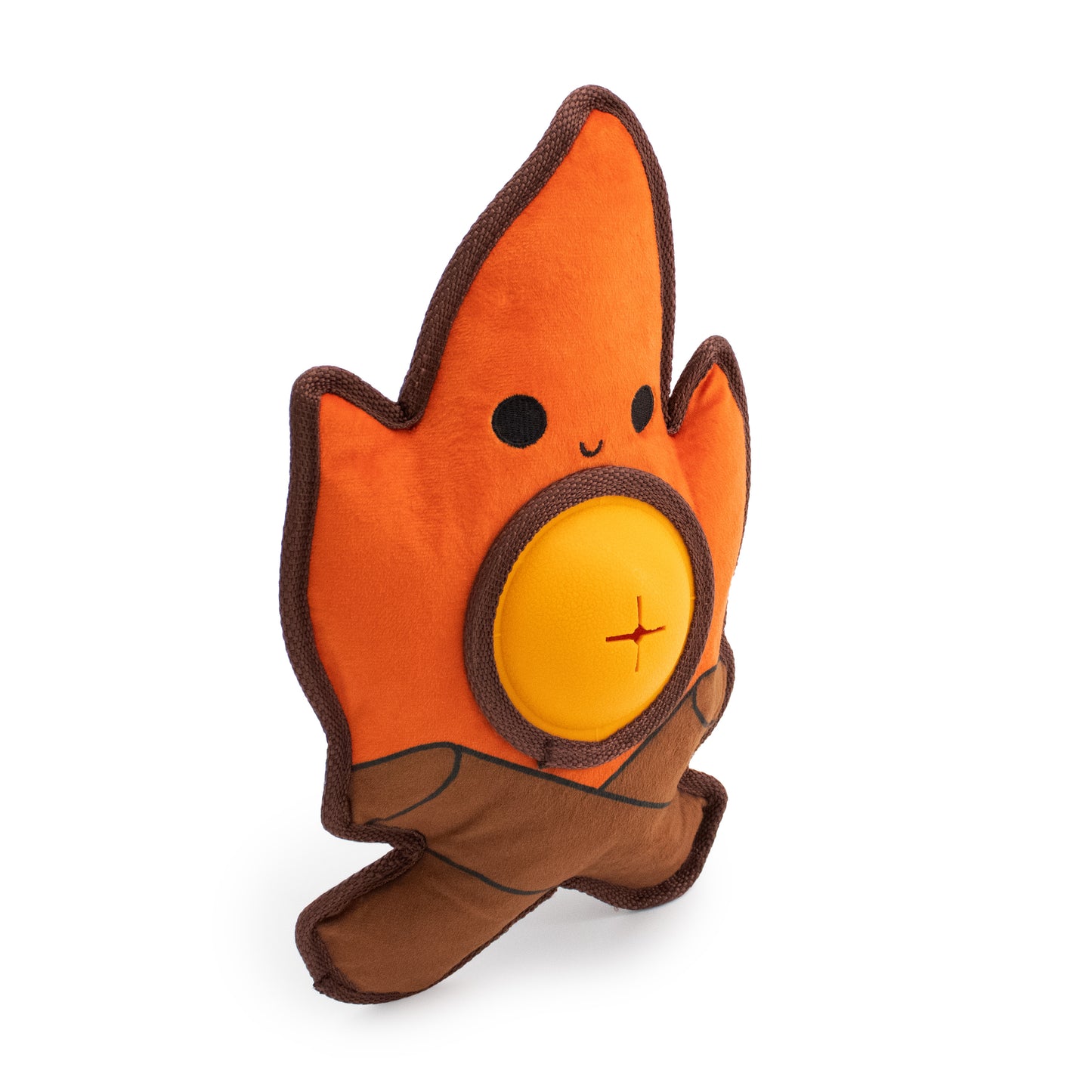 10" Flicker Campfire plush dog toy with soft fabric, designed for gentle play and cuddling