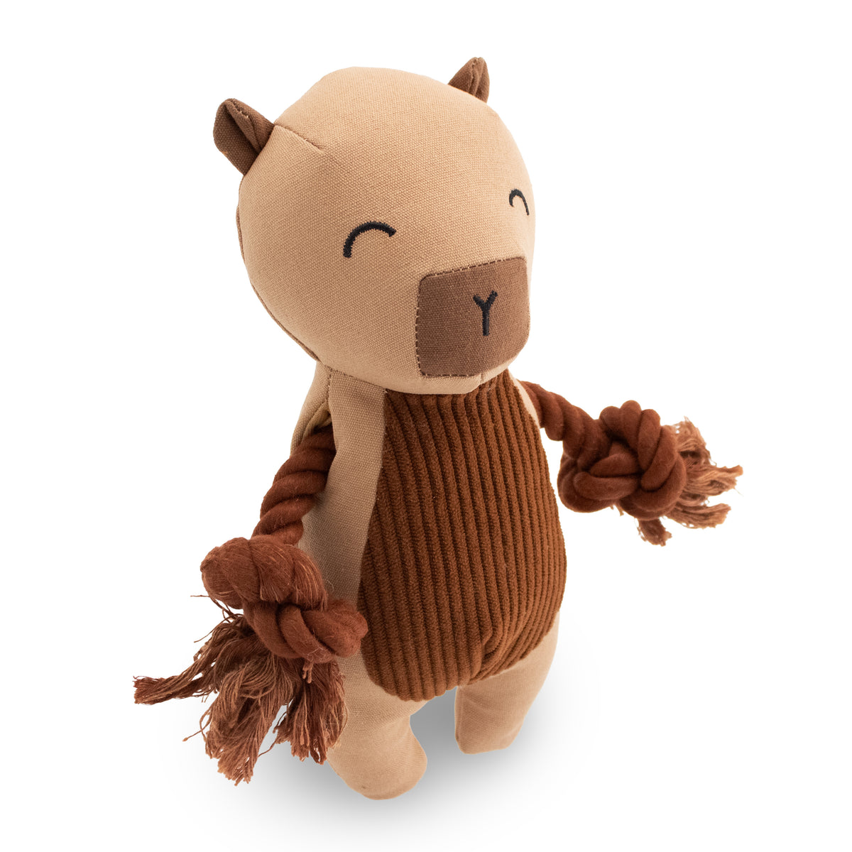 Giftable World Pet 9" Canvy Capybara - canvas dog toy with squeaker and crinkle