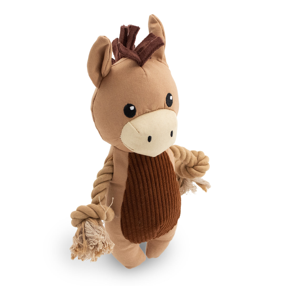 Giftable World Pet 9" Canvy Donkey - canvas dog toy with squeaker and crinkle