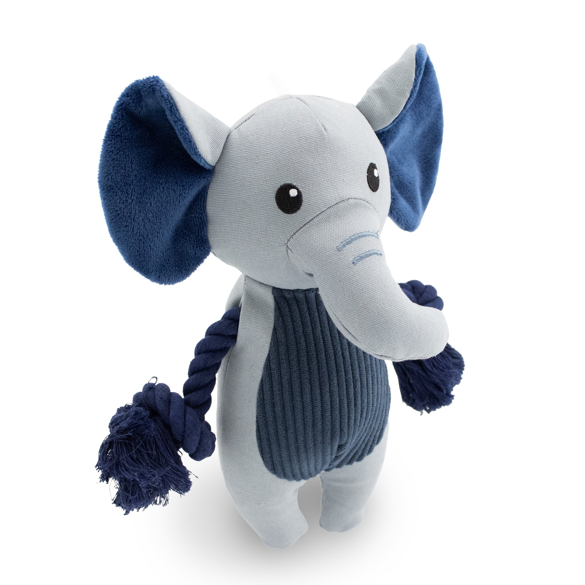 9" Canvy Elephant plush dog toy with soft fabric, designed for gentle play and cuddling