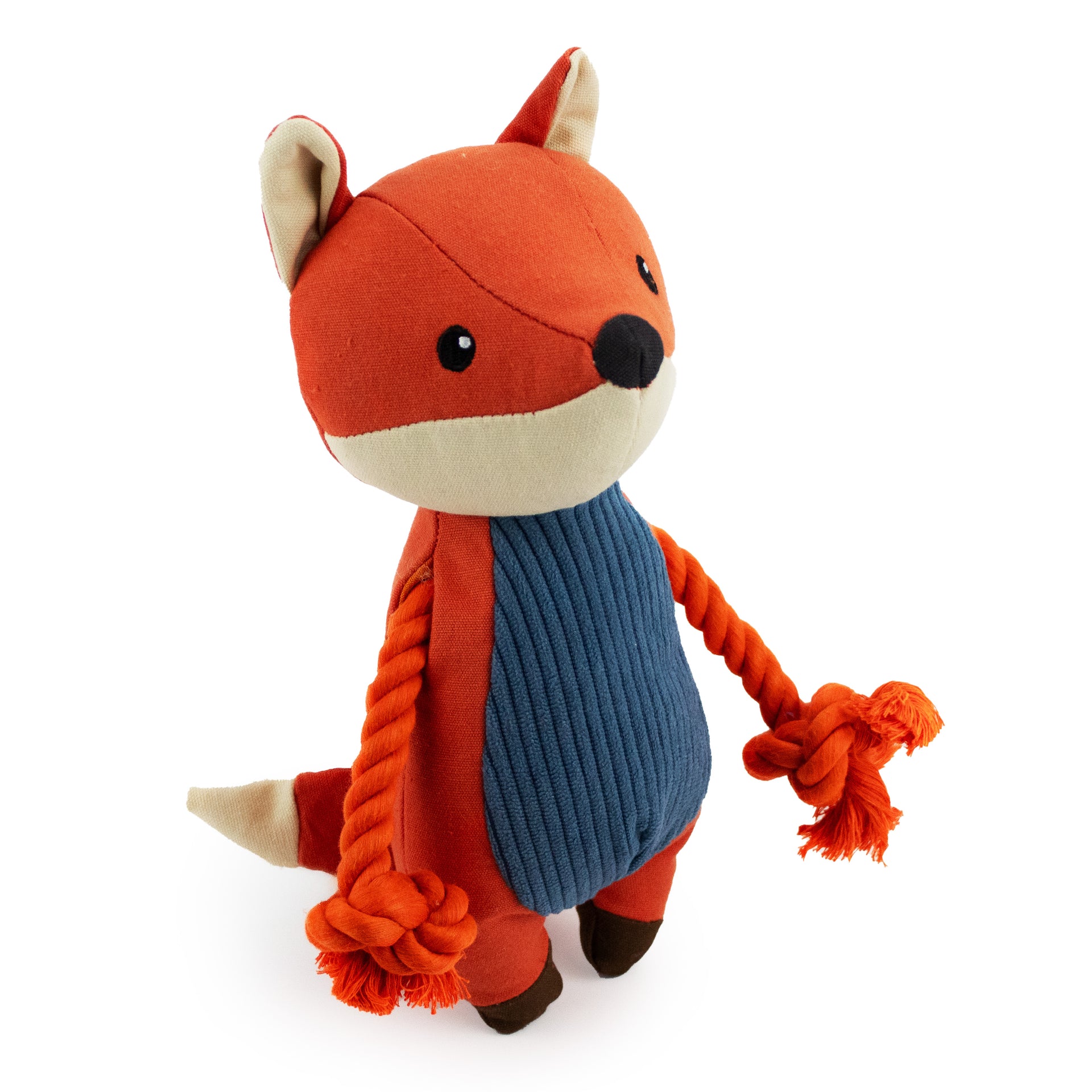 9" Canvy Fox plush dog toy with soft fabric, designed for gentle play and cuddling