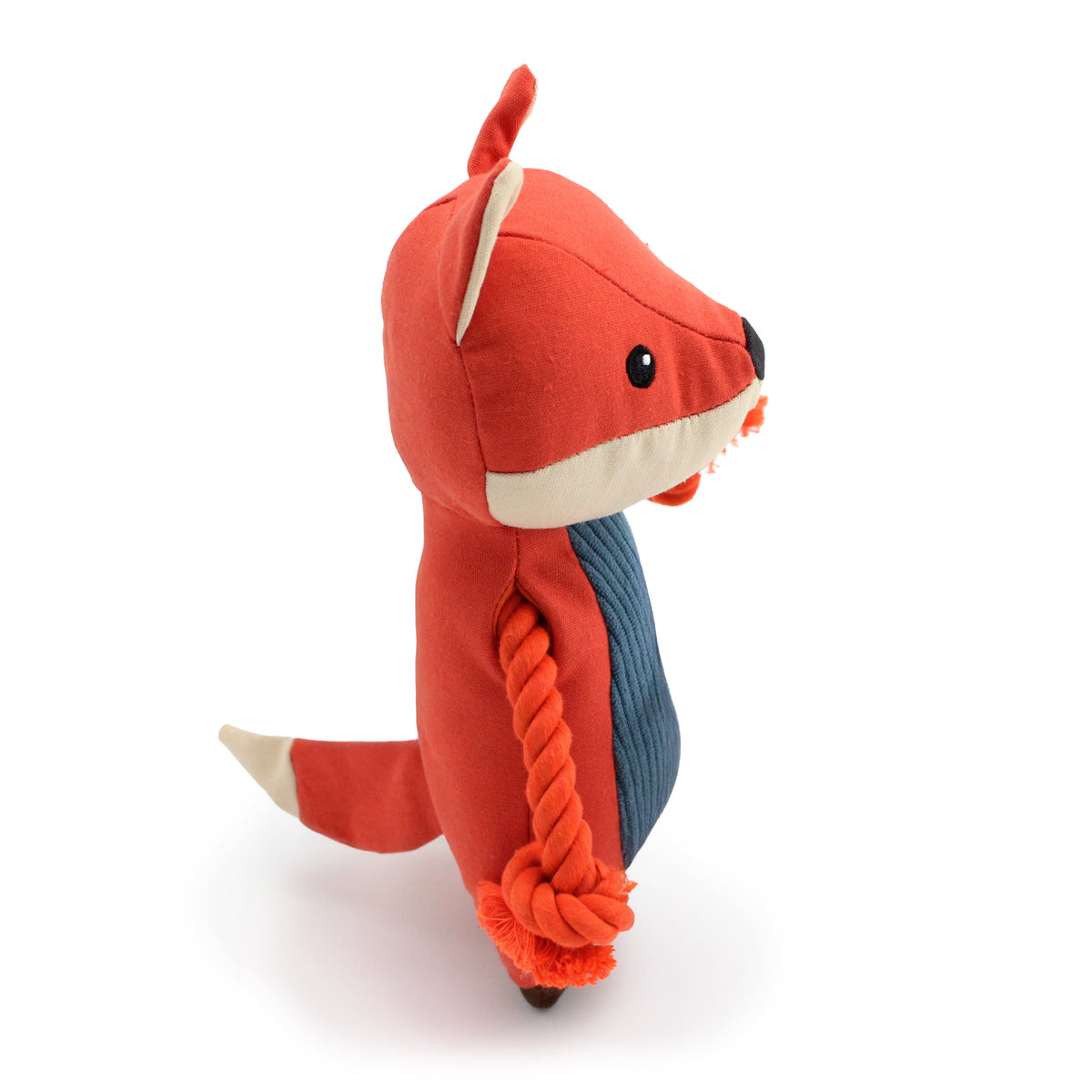 9" Canvy Fox plush dog toy with soft fabric, designed for gentle play and cuddling