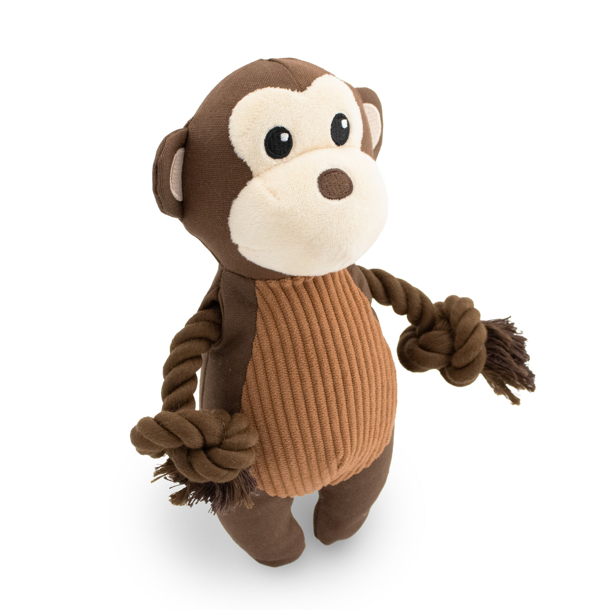 Giftable World Pet 9" Canvy Monkey - canvas dog toy with squeaker and crinkle