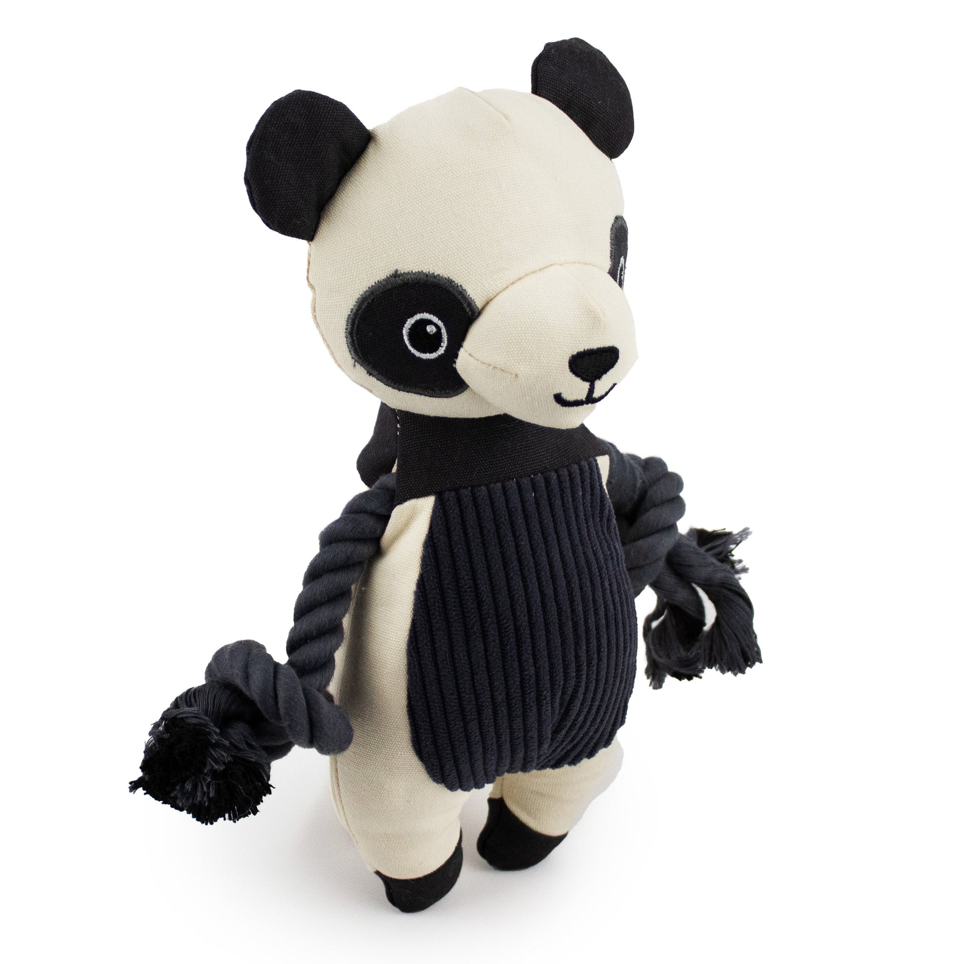 9" Canvy Panda plush dog toy with soft fabric, designed for gentle play and cuddling