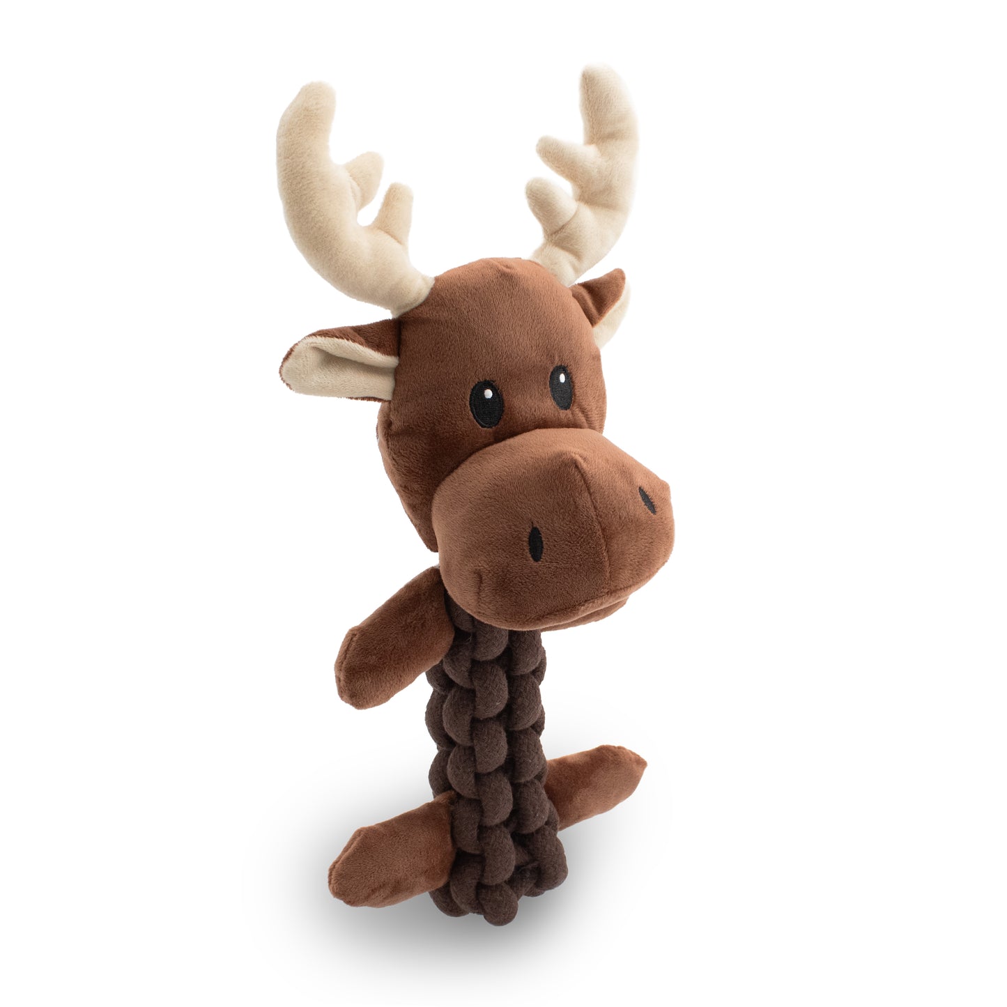 15" Snuzzle Moose plush dog toy with soft fabric, designed for gentle play and cuddling