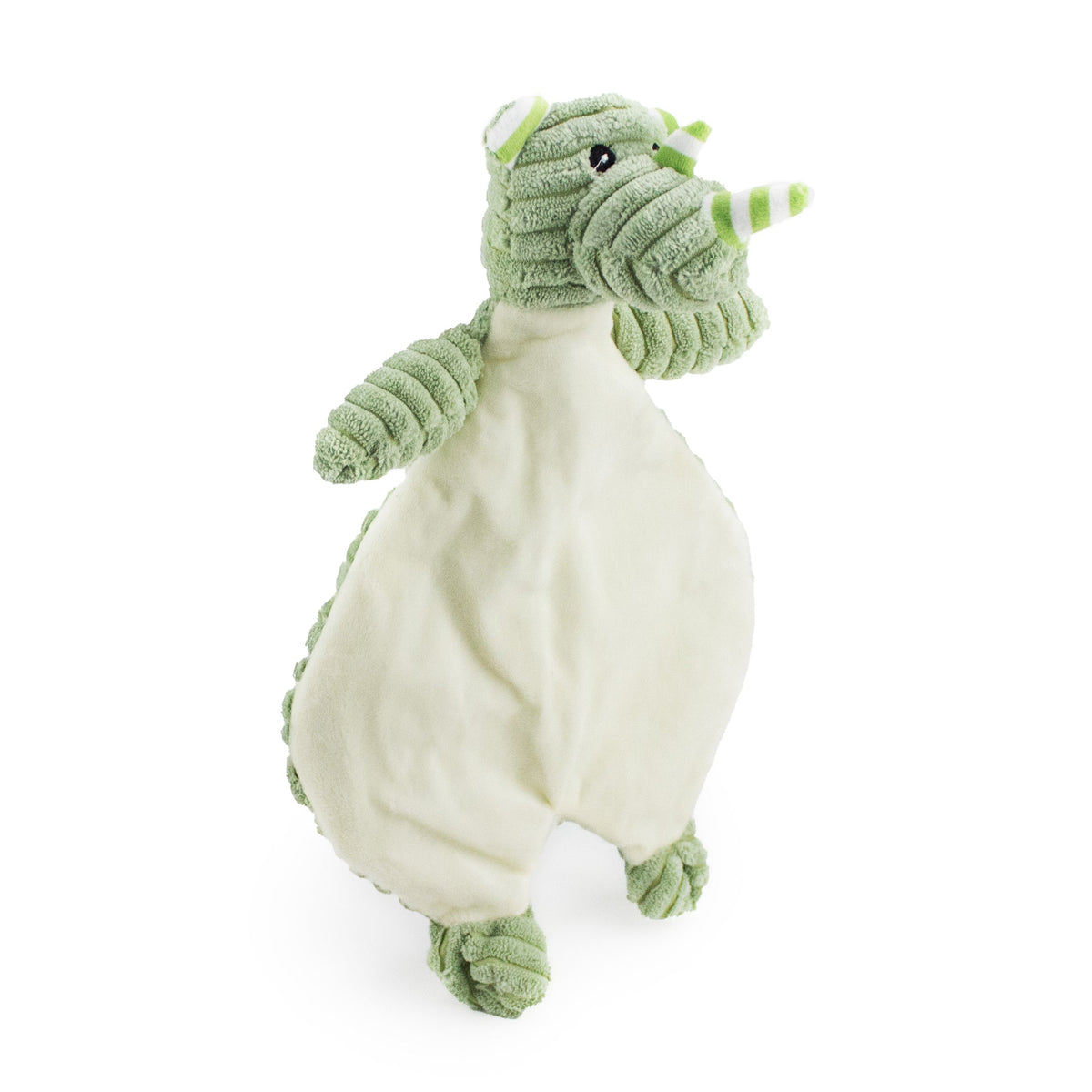 Giftable World Pet 18" Corduroy Rhino Flattie W/ Squeaker and Crinkle - corduroy dog toy with squeaker and crinkle