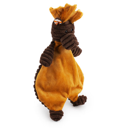 Giftable World Pet 12" Corduroy Moose Flattie - plush dog toy with squeaker and crinkle