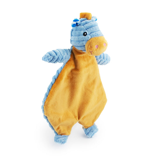 Giftable World Pet 18" Corduroy Horse Flattie W/ Squeaker and Crinkle - corduroy dog toy with squeaker and crinkle