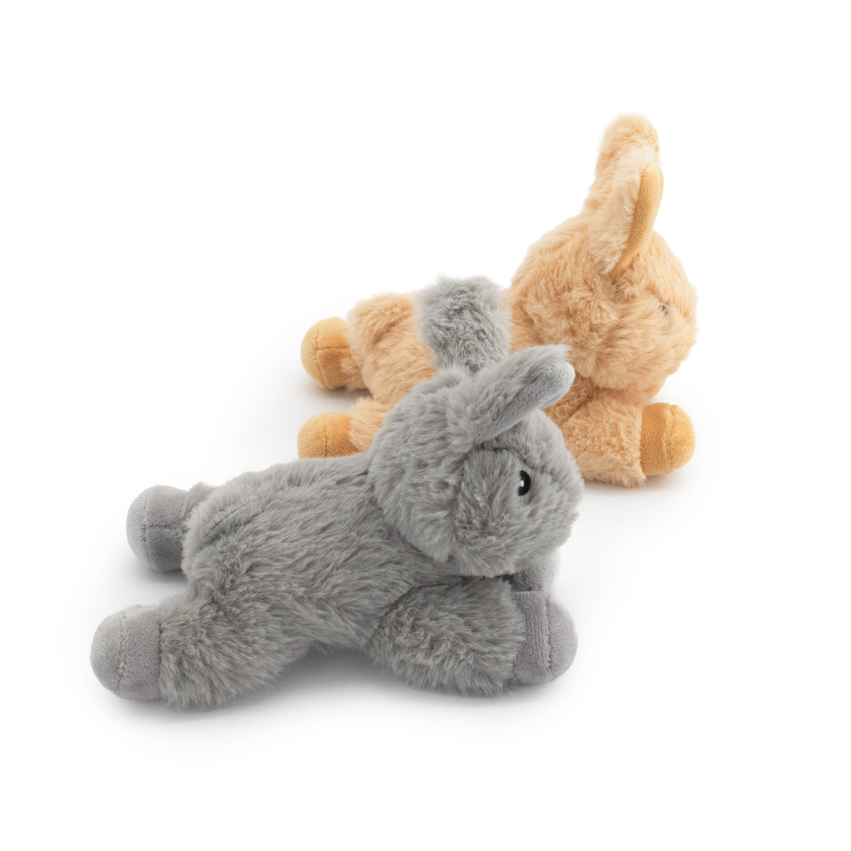 7" Wee Bunnies - 2 Pack plush dog toy with soft fabric, designed for gentle play and cuddling